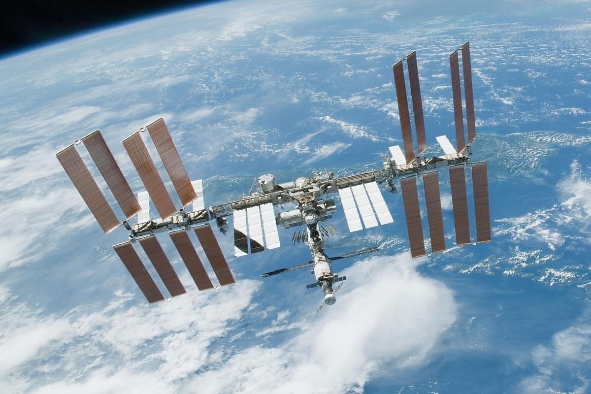 US Space shuttle view of ISS, Photo by NASA